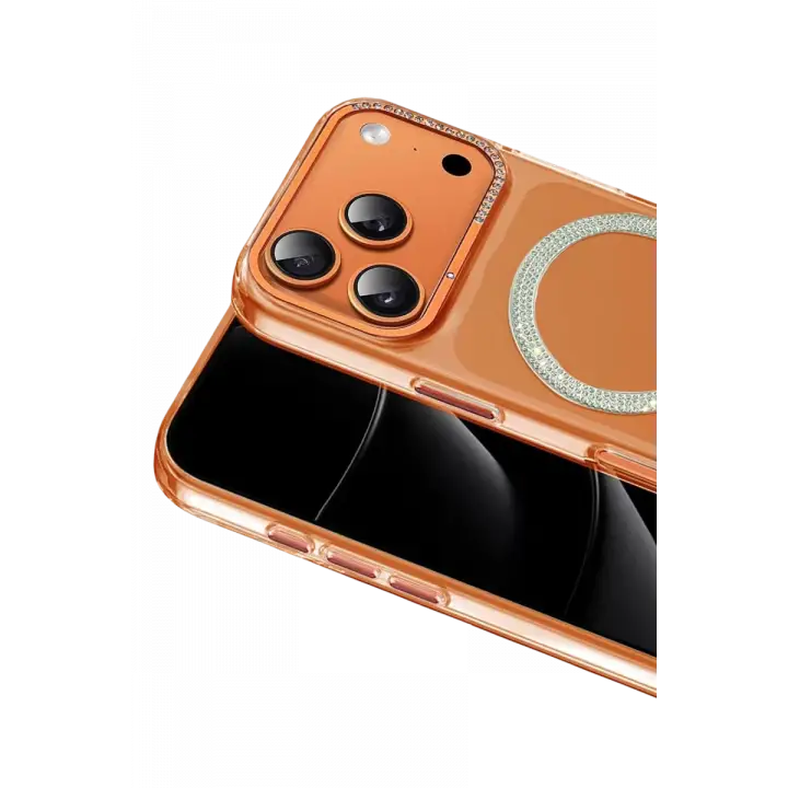 Joko Apple iPhone 17 Pro Tash Diamond Magsafe Kapak - Turuncu