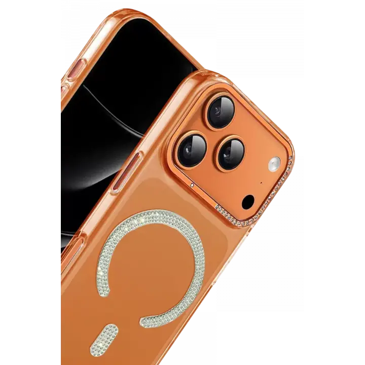 Joko Apple iPhone 17 Pro Tash Diamond Magsafe Kapak - Turuncu