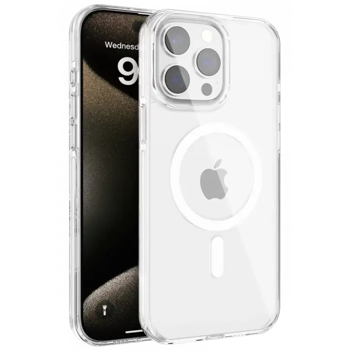Joko iPhone 15 Pro Max Gleam PC Sert Magsafe Kılıf - Şeffaf
