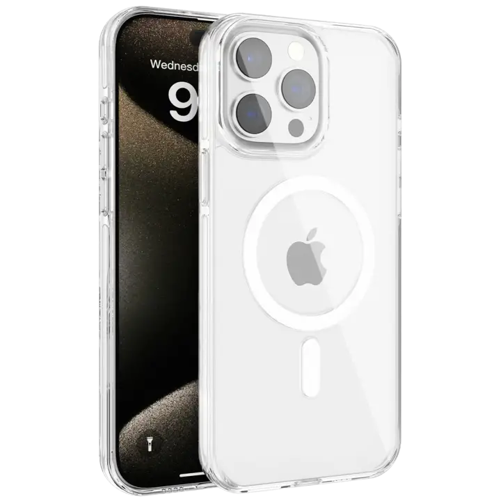 Joko iPhone 15 Pro Max Gleam PC Sert Magsafe Kılıf - Şeffaf