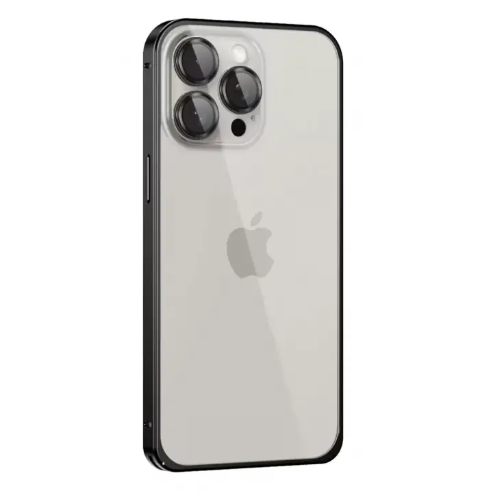 Joko Apple iPhone 15 Pro Max Metal Bumper Mat Kapak - Siyah