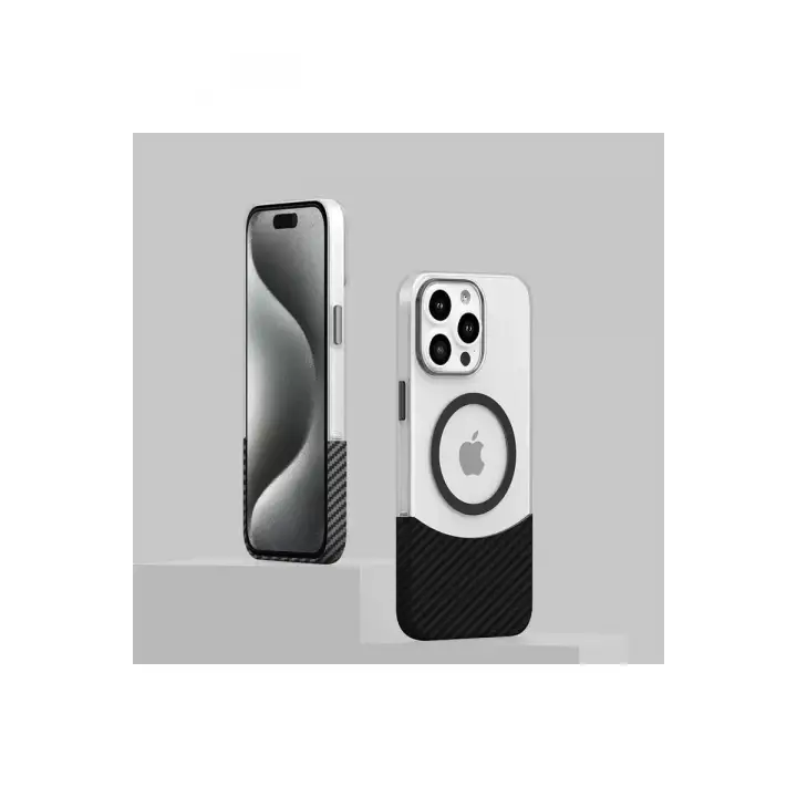 Joko Apple iPhone 16 Carbon Puzzle Magsafe Kapak - Siyah