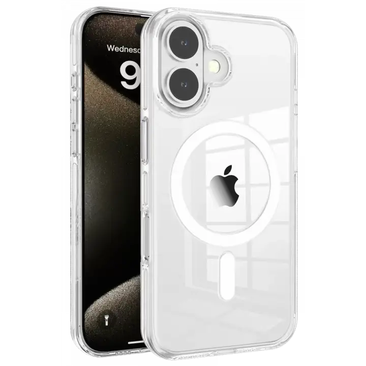 Joko Apple iPhone 16 Gleam PC Sert Magsafe Kılıf - Şeffaf