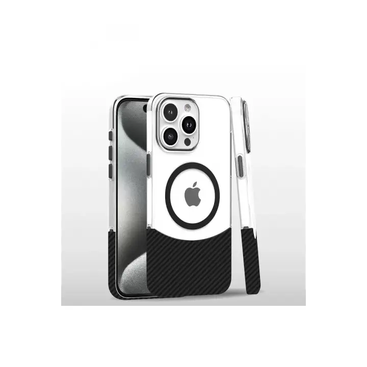 Joko Apple iPhone 16 Pro Carbon Puzzle Magsafe Kapak - Siyah-2