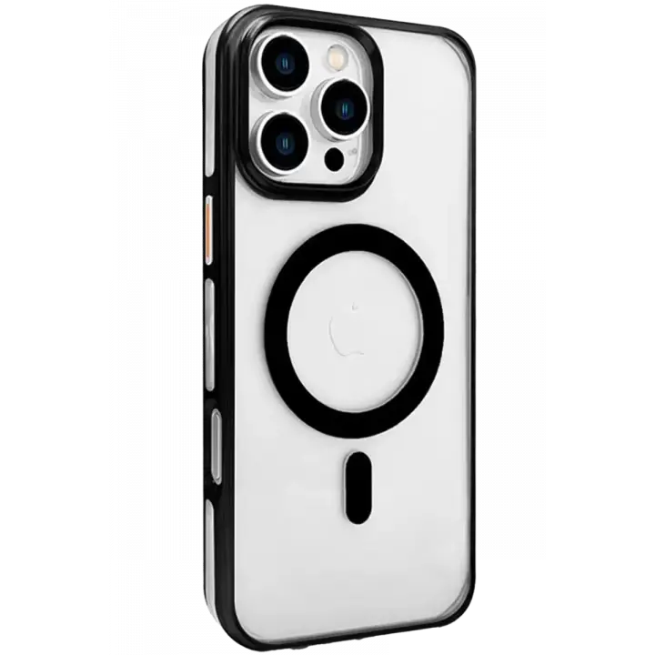 Joko iPhone 16 Pro Max Gleam PC Sert Magsafe Kılıf - Şeffaf-Siyah