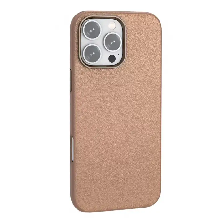 Joko Apple iPhone 16 Pro Max Wonder Deri Magsafe Kapak - Bronz