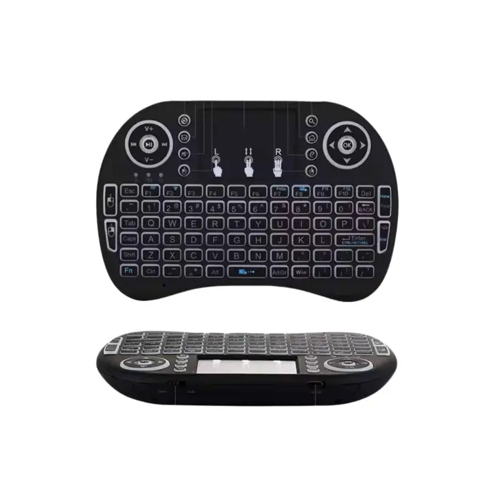 Kablosuz Türkçe Q Klavye RGB Işıklı Televizyon Ps3 Dokunmatik Mouse