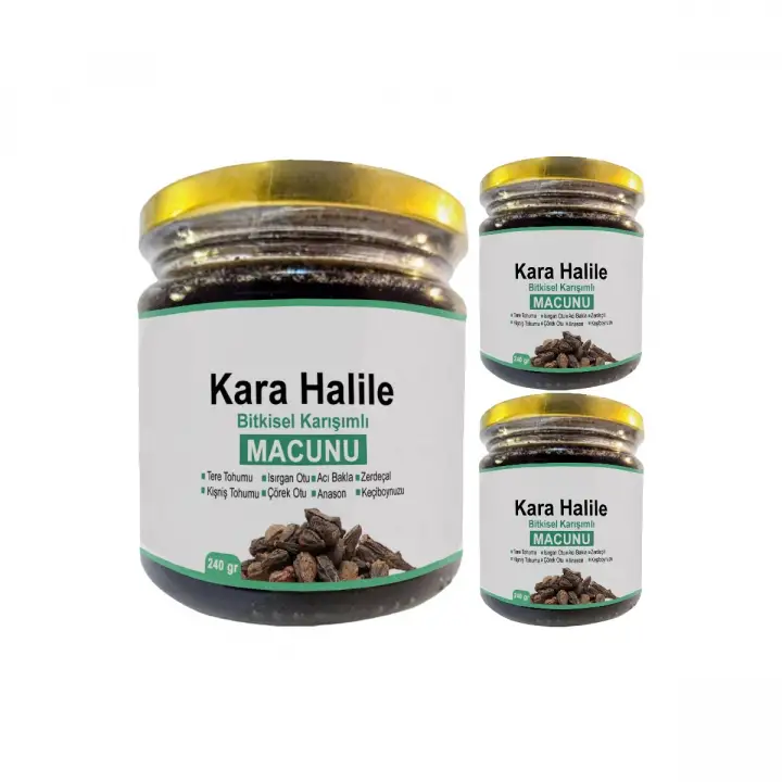 KARA HALİLE 3 ADET BİTKİSEL KARIŞIMLI TERMİNALİA CHEBULA MACUNU 240 GR