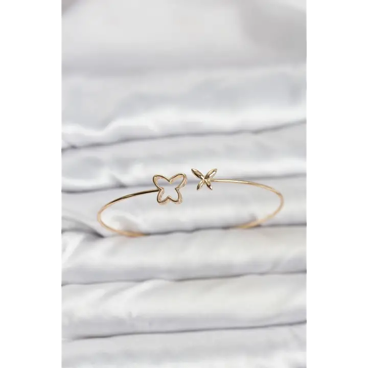 Kelebek Model Gold Renk Bileklik