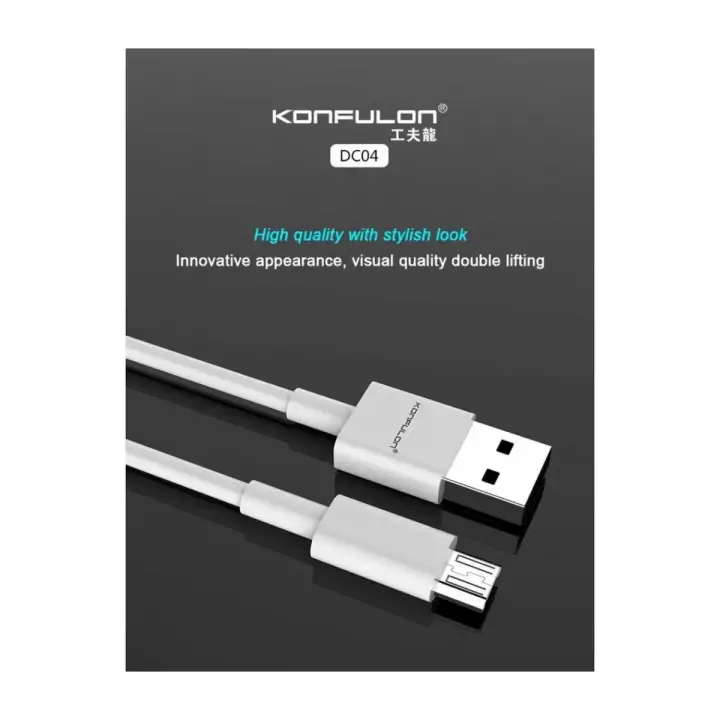 Konfulon DC04 Süper Hızlı Micro USB Kablo 1M 2A