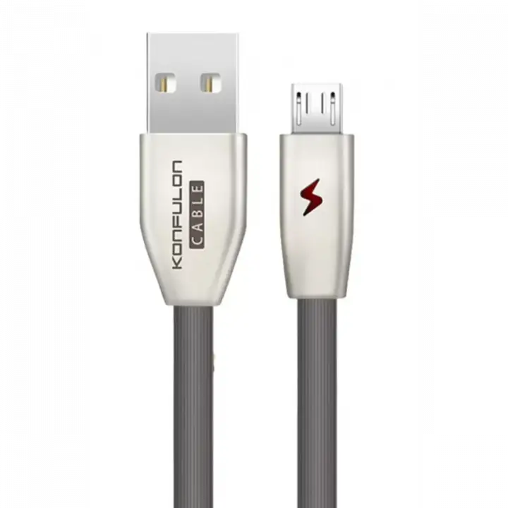 Konfulon S53 Led Işıklı Micro USB Kablo 1M 3A - Siyah