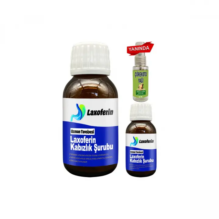 LAXOFERİN ŞURUP 50ML: 2 ŞİŞE + ÇÖREK OTUYAĞI / BAY&amp;BAYAN