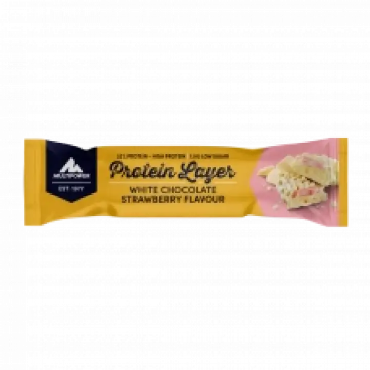 Layer Bar 50 gr Beyaz Çikolata &amp; Çilek 1 Adet