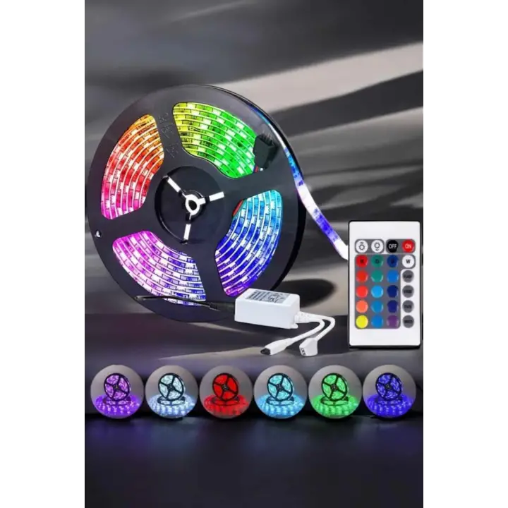 Led Işık 5 Metre Şerit Led RGB Işıklı