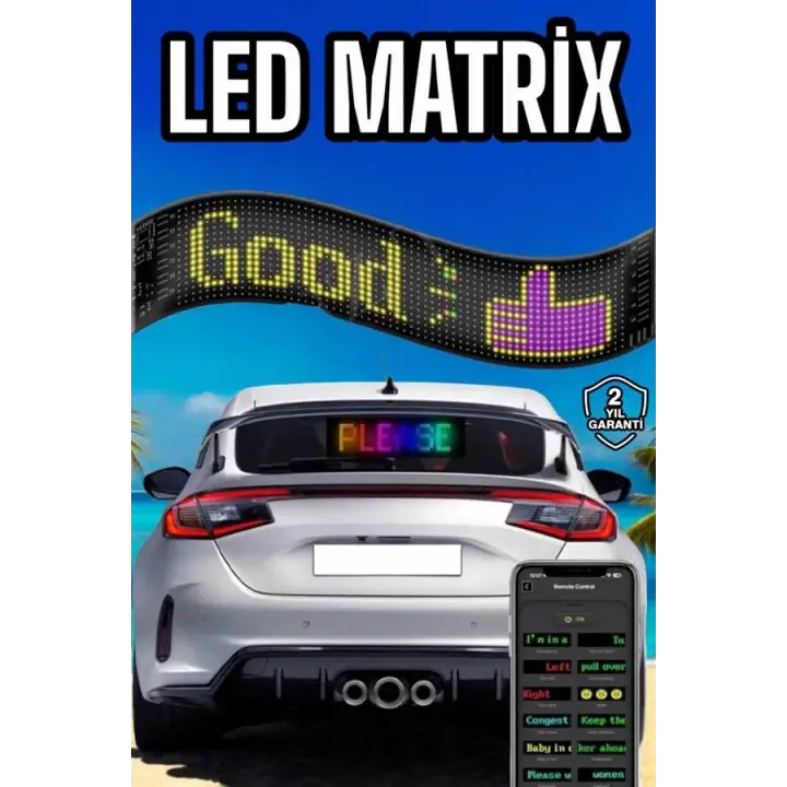 Led Matrix Panel Dijital Ekran Kumandalı Pixsel Görünümlü