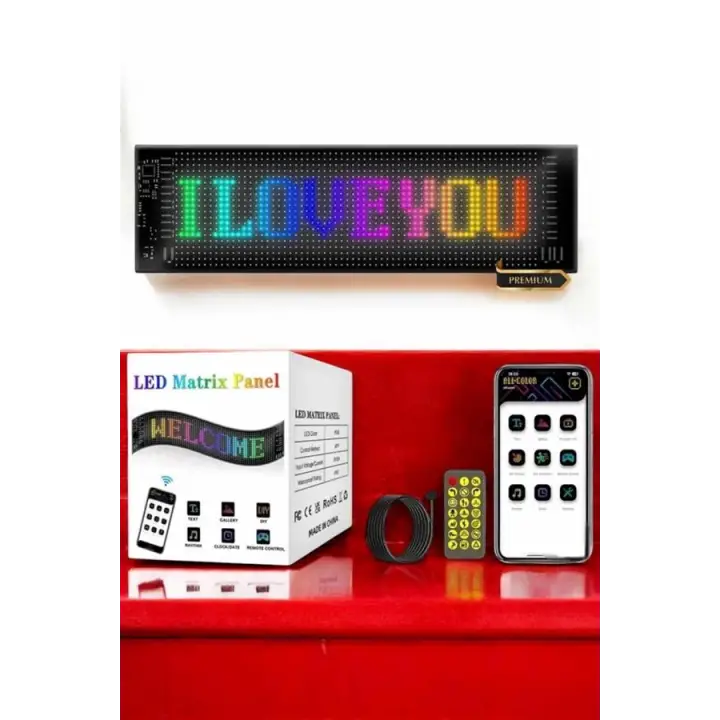 Led Matrix Panel Dijital Ekran Kumandalı Pixsel Görünümlü