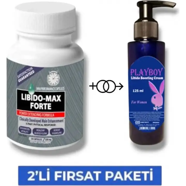 LİBDO MAX FORTE ERKEKLERE ÖZEL 30LU + PLAYBOY LİBDO ARTTRC KREM 125 ML