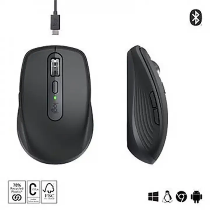 MX ANYWHERE 3S KOMPAKT OPTİK SENSÖRLÜ SESSİZ BLUETOOTH KABLOSUZ MOUSE SİYAH 910-006929