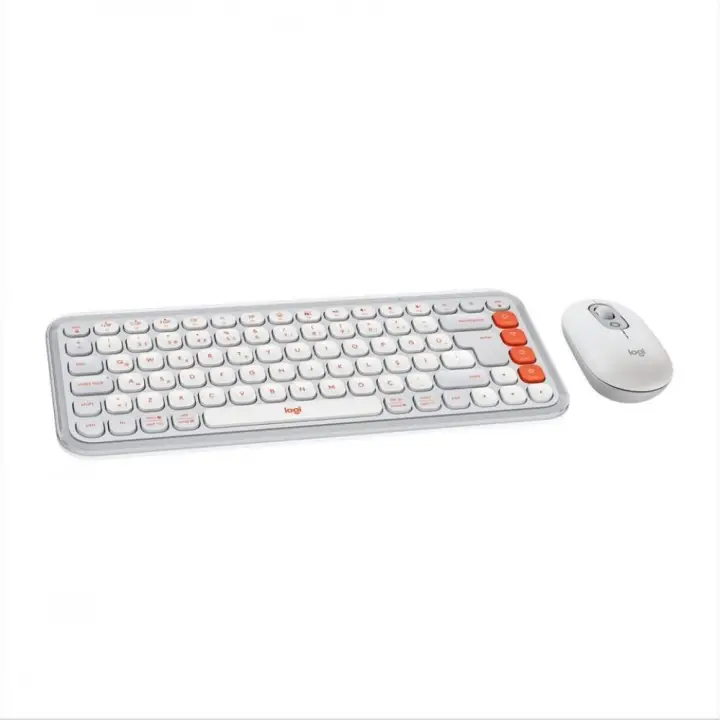 Logitech Pop Icon Combo 920-013076 Beyaz Kablosuz Klavye Mouse Seti