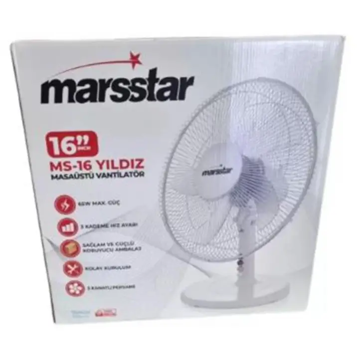 MARSSTAR YILDIZ MASA ÜSTÜ VANTİLATÖR MS-16