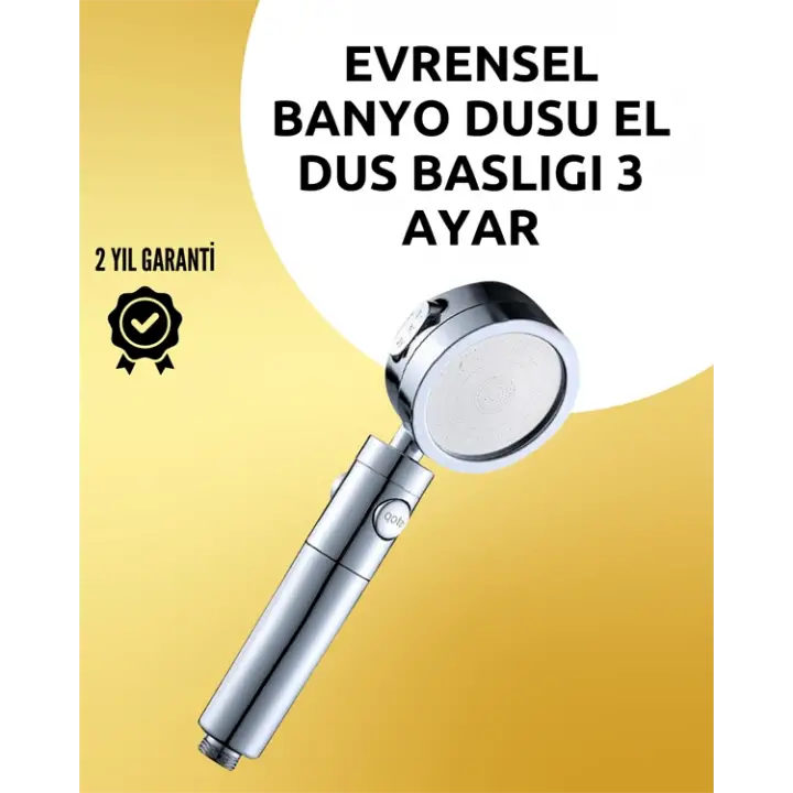 Masaj ve Yağmur Modlu Çok İşlevli Paslanmaz Çelik Duş Başlığı