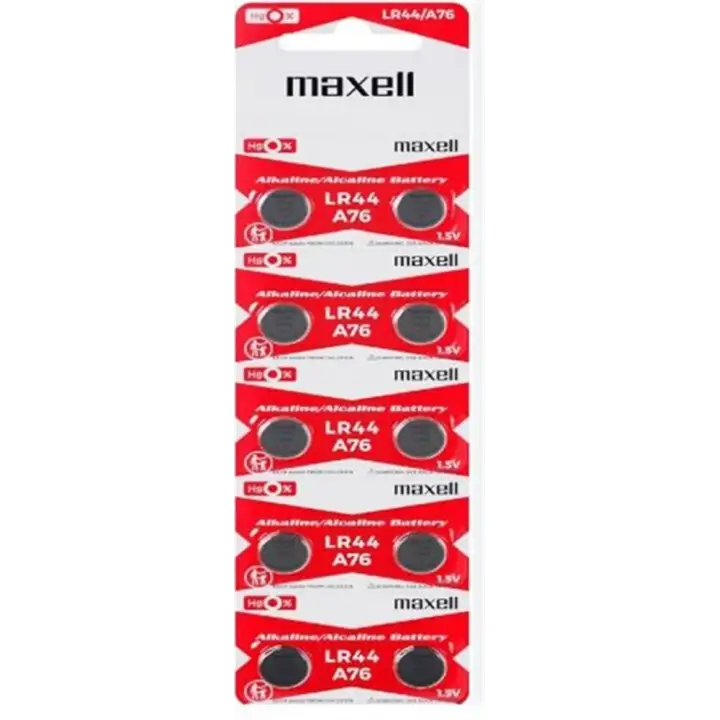 Maxell LR44 A76 AG13 Alkalin Düğme Pil 10lu Paket
