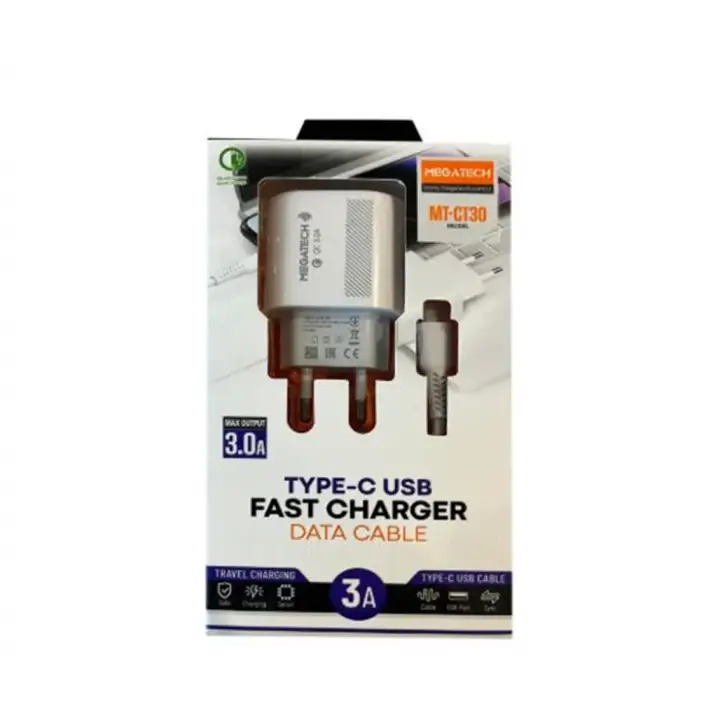 Megatech CC03(CC22-T3) 5v-3.0A Ev Şarj+Type-c Kablo Hızlı Şarj