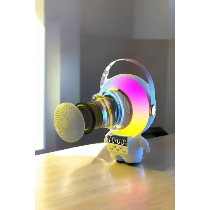Mini Karaoke Astronot Bluetooth Speaker Karaoke Mikrofon