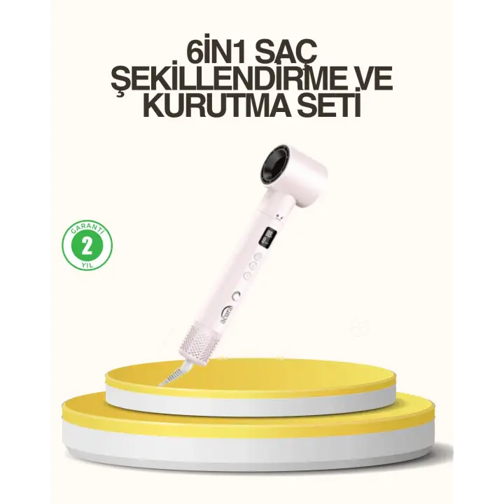 Motorlu LCD Ekranlı Saç Şekillendirme Seti