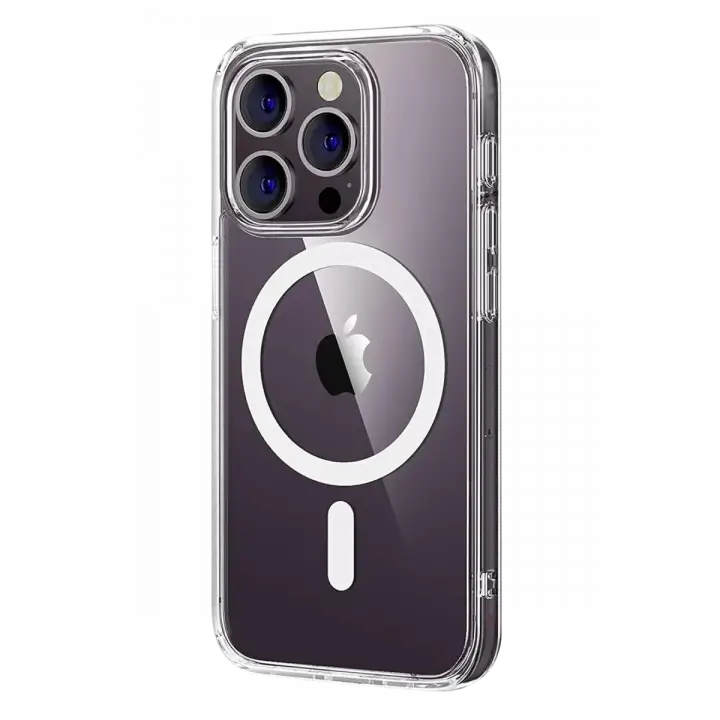 Newface Apple iPhone 14 Pro Max Combo Sert Şeffaf Magsafe Kapak - Şeffaf
