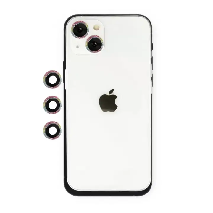 Newface Apple iPhone 14 Shine Kamera Lens - Rainbow