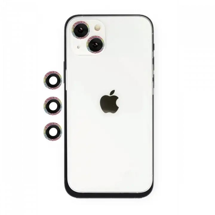 Newface Apple iPhone 14 Shine Kamera Lens - Rainbow