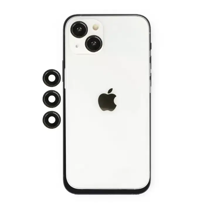 Newface Apple iPhone 14 Shine Kamera Lens - Siyah