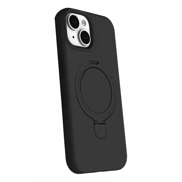Newface Apple iPhone 15 Plus Regal Magsafe Standlı Kapak - Siyah