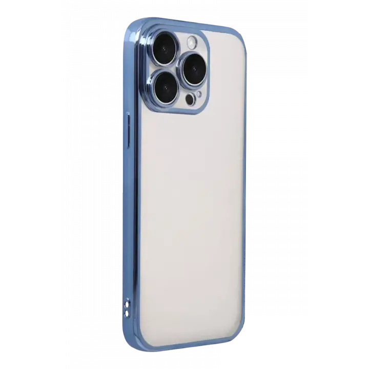 Newface Apple iPhone 15 Pro Max Razer Lensli Silikon - Açık Mavi