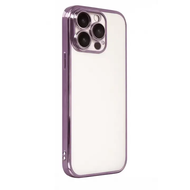 Newface Apple iPhone 15 Pro Max Razer Lensli Silikon - Mor