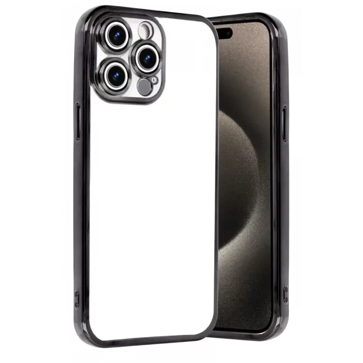 Newface Apple iPhone 15 Pro Max Razer Lensli Silikon - Siyah