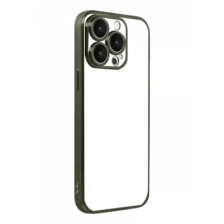 Newface Apple iPhone 15 Pro Max Razer Lensli Silikon - Yeşil