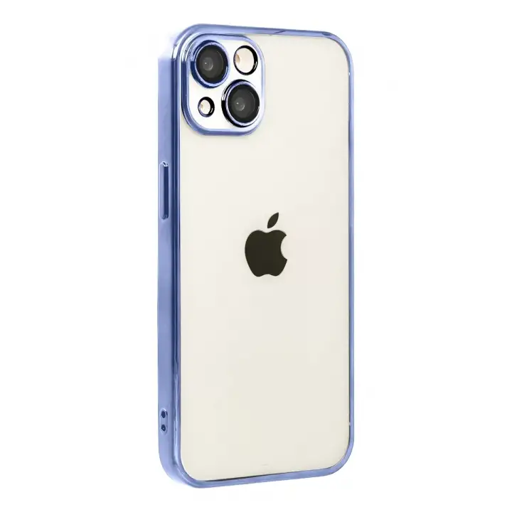 Newface Apple iPhone 15 Razer Lensli Silikon - Açık Mavi