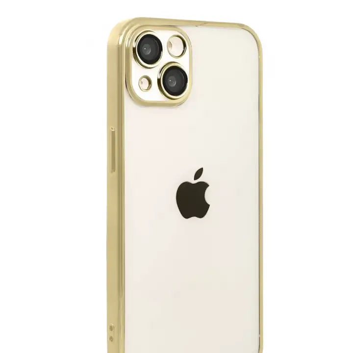 Newface Apple iPhone 15 Razer Lensli Silikon - Gold