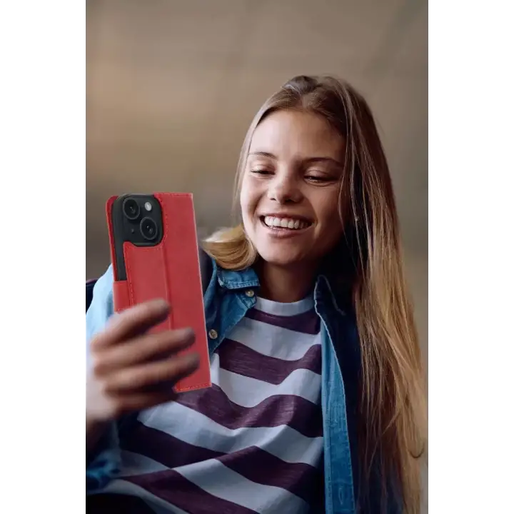 Newface Apple iPhone 15 Trend S Plus Kapaklı Kılıf - Taba
