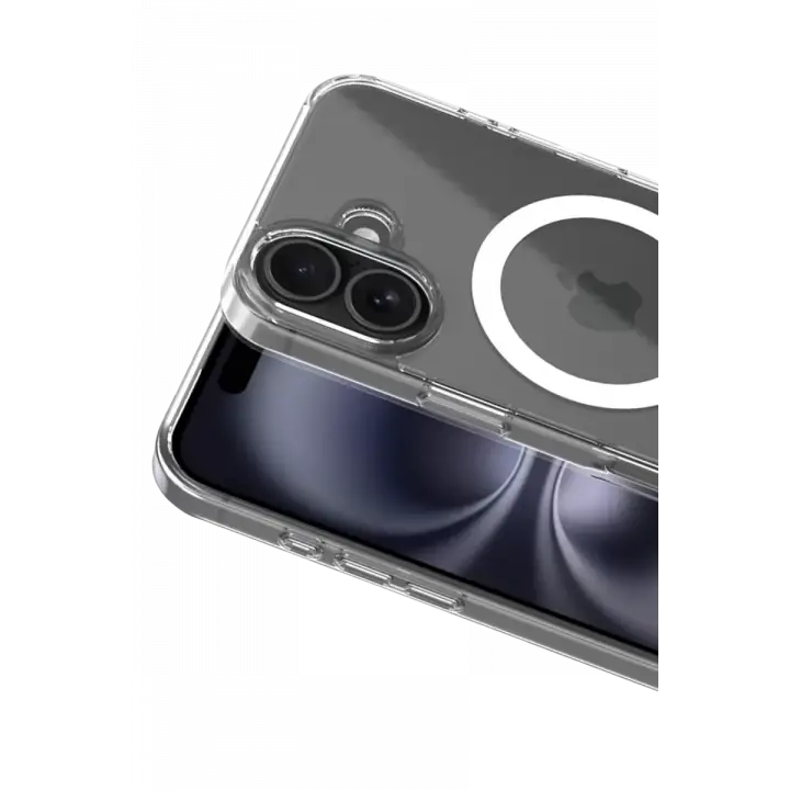 Newface Apple iPhone 16 Combo Sert Şeffaf Magsafe Kapak - Şeffaf