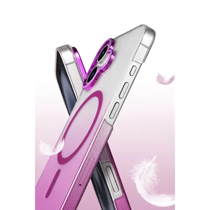 Newface Apple iPhone 16 Plus Glossy Magsafe Kapak - Pembe