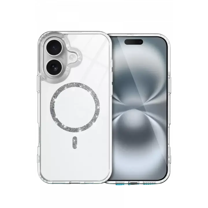 Newface Apple iPhone 16 Plus Live Diamond Magsafe Kapak - Şeffaf