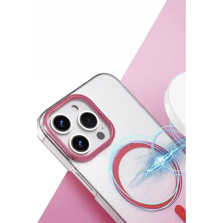 Newface Apple iPhone 16 Pro Glossy Magsafe Kapak - Mor