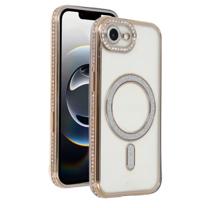 Newface Apple iPhone 16E Joke Simli Magneticsafe Kılıf - Gold
