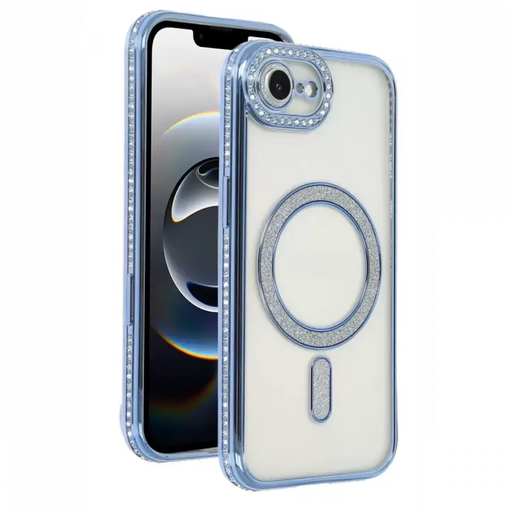 Newface Apple iPhone 16E Joke Simli Magneticsafe Kılıf - Mavi