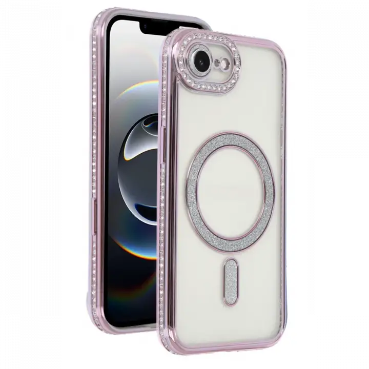 Newface Apple iPhone 16E Joke Simli Magneticsafe Kılıf - Pembe