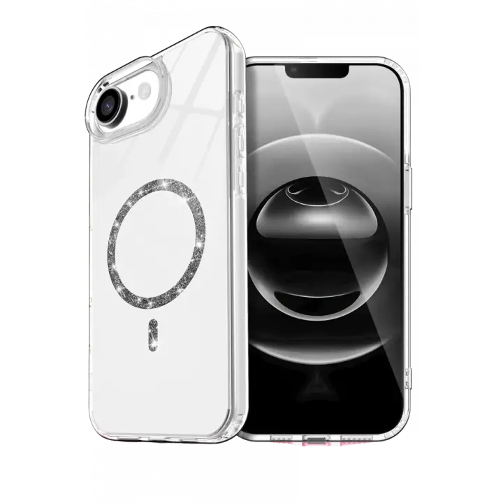Newface Apple iPhone 16E Live Diamond Magsafe Kapak - Şeffaf