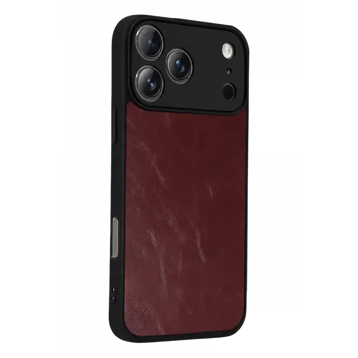 Newface Apple iPhone 17 Pro Aras Deri Kapak - Bordo